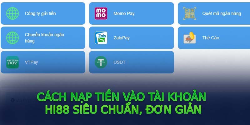 Nghiên cứu cách sử dụng thẻ cào để nạp tiền hi88